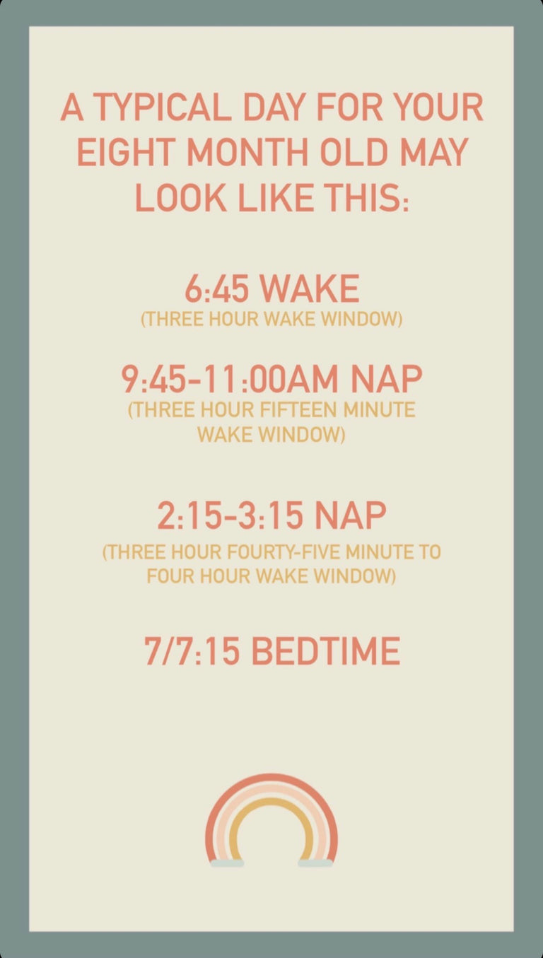 Typical day for an 8 month old